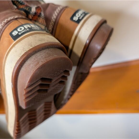 Sorel Tivoli Plaid Winter Boots Women's Size 8 - Picture 5 of 6